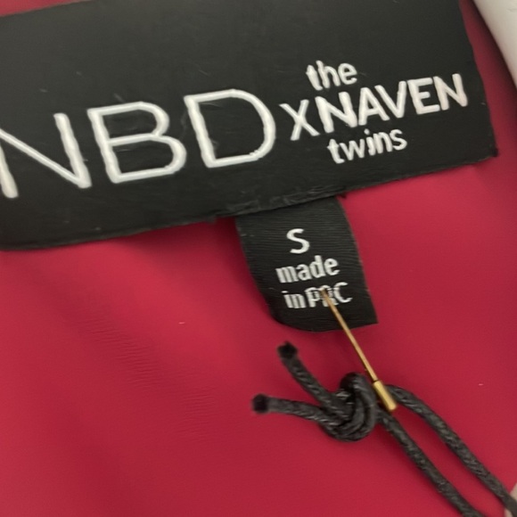 NBD x Naven Twins Open Eyes Fit and Flare Merlot Mini Dress Small Revolve NEW - Picture 9 of 10